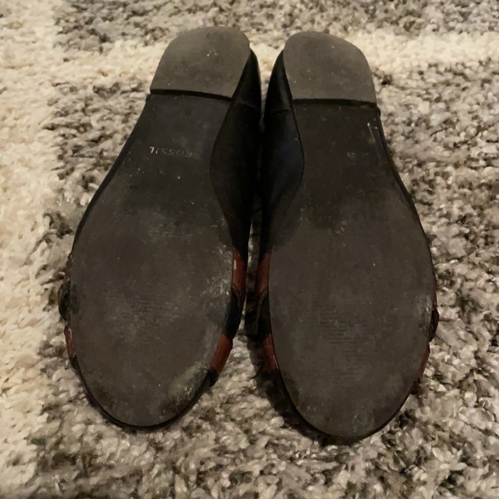 Fossil two-tones flats with buckle - Picture 4 of 4